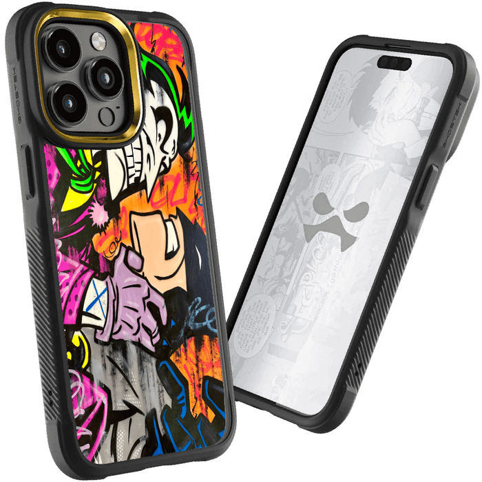 iPhone 15 Pro Joker vs Batman - Spraypaint Case Phone Cover