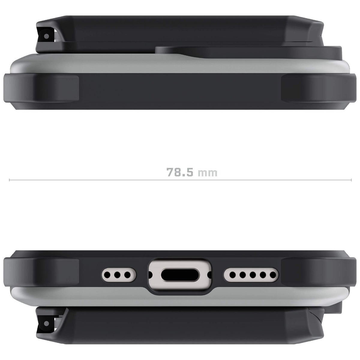 Magnetic MagSafe Apple iPhone 15 Wallet Phone Case Gray Credit Card Holder