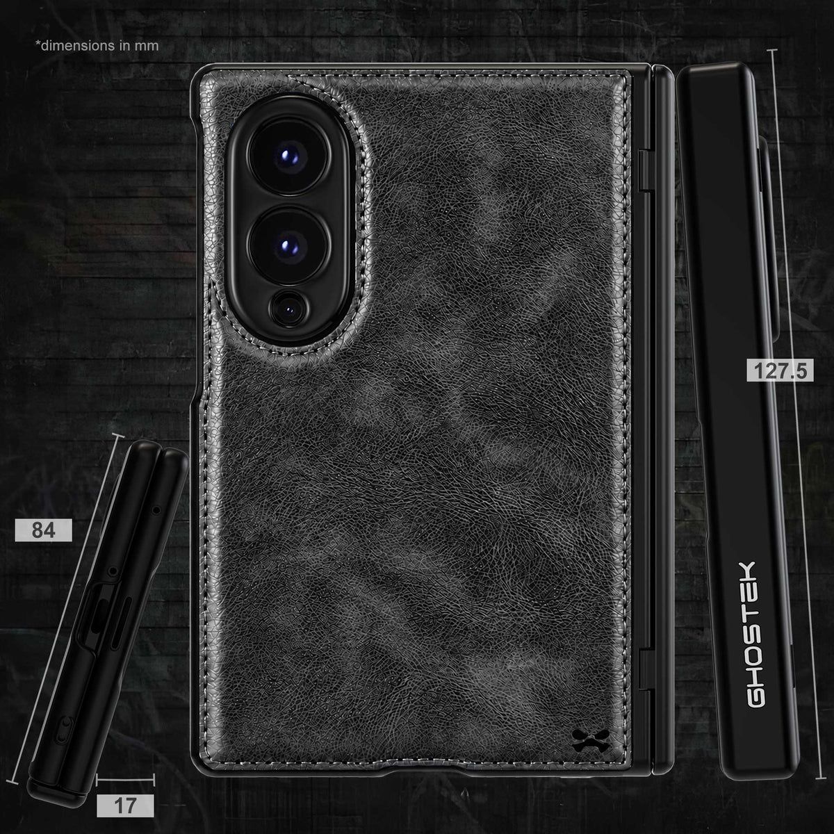 Galaxy Z Fold 8 Case Leather Black