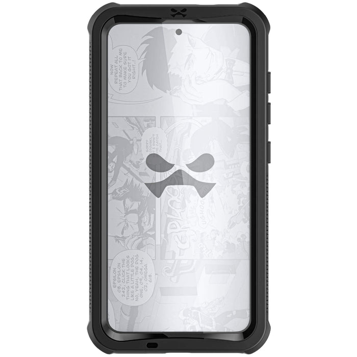 Black Samsung S24 Phone Case Waterproof Belt Clip