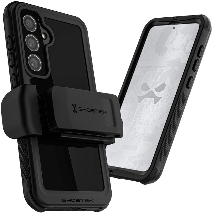 Samsung Galaxy S24 Plus Waterproof Case with Holster Black