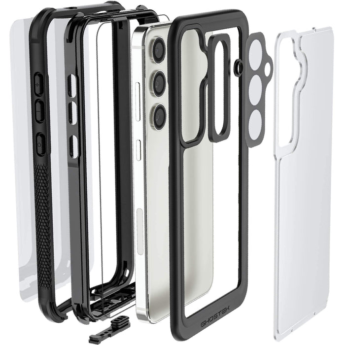 Waterproof Galaxy S24 Plus Case with Screen Protector Clear Belt Clip Holster