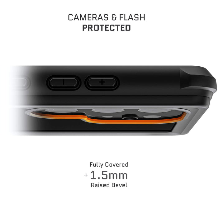 Black Galaxy S24 Ultra Waterproof Case with Screen Protector Belt Clip Holster