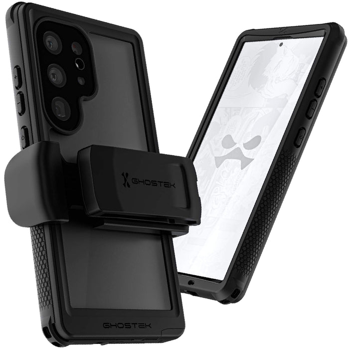Samsung Galaxy S24 Ultra Waterproof Case with Holster Clear