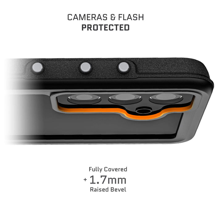 Black Galaxy S24 Waterproof Case with Screen Protector