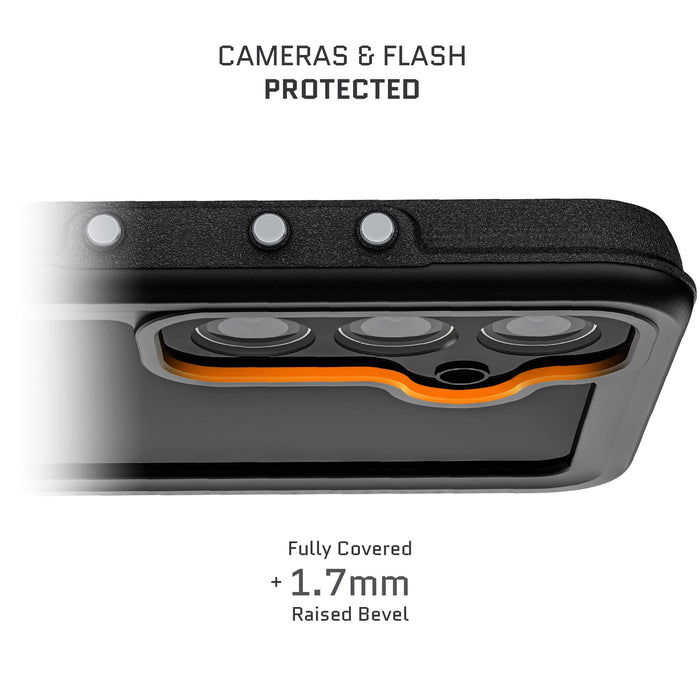 Black Galaxy S24 Plus Waterproof Case with Screen Protector