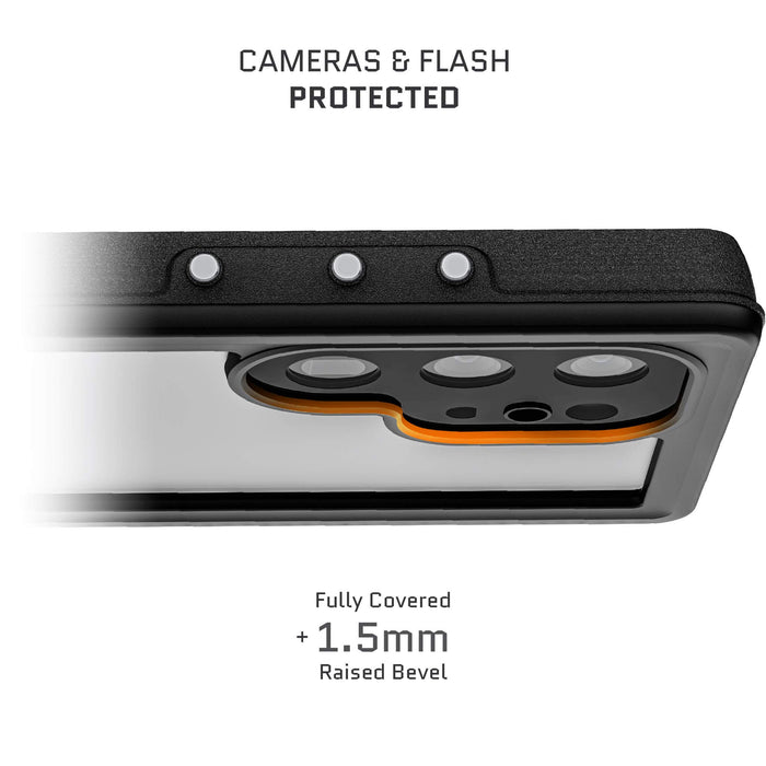 Clear Galaxy S24 Ultra Waterproof Case with Screen Protector