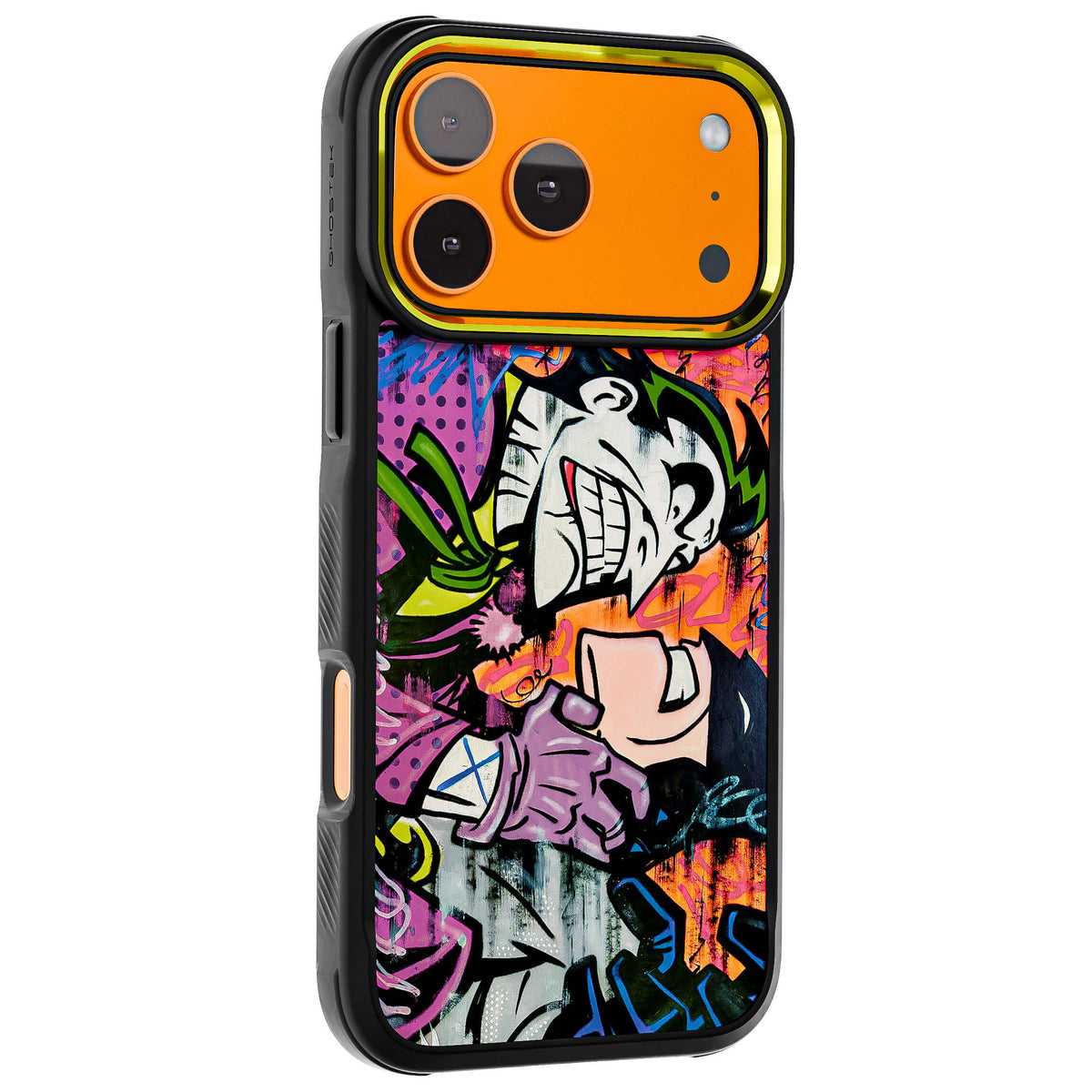 iPhone 18 Pro Max Case Joker vs Batman Spraypaint Collab Artwork Phone Cover MagSafe Doped Out M Artist