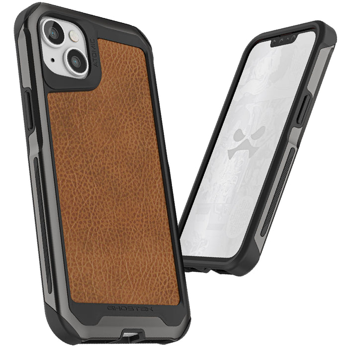 Apple iPhone 14 Case Gray Leather MagSafe