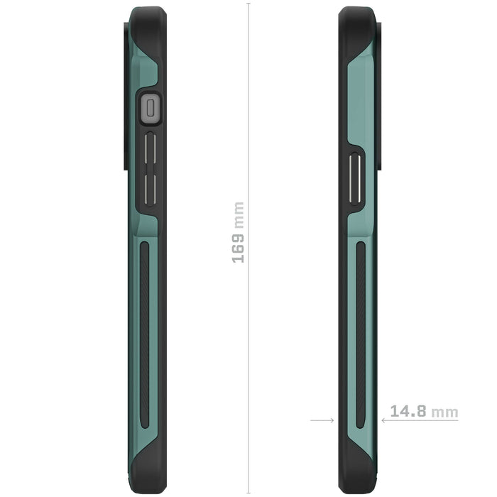 iPhone 14 Pro Case Green Metal MagSafe