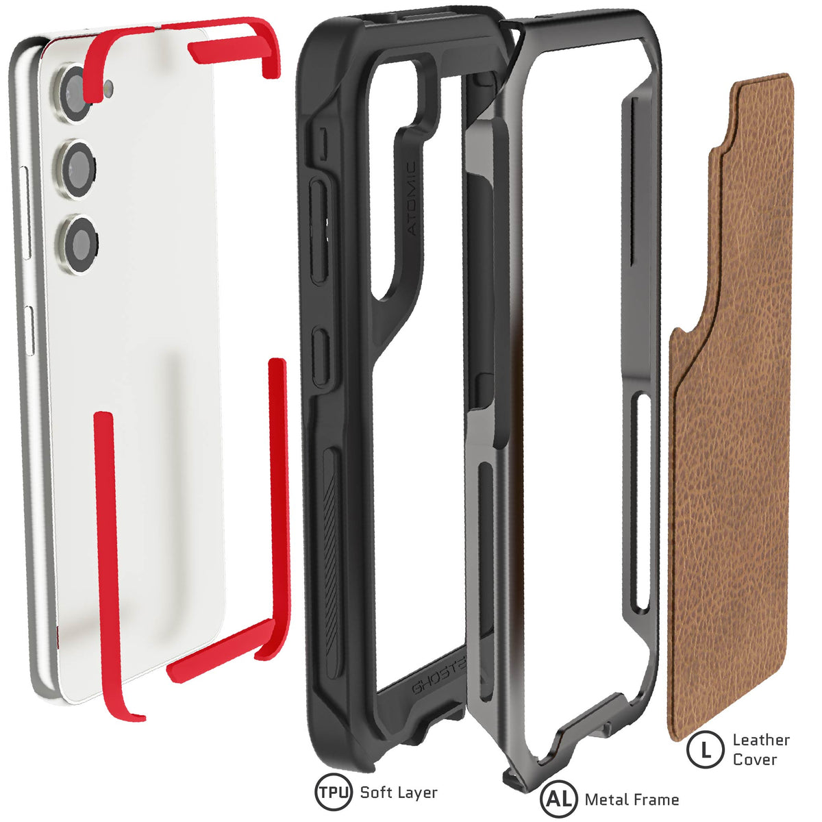 Samsung Galaxy S23 Case Grey Metal