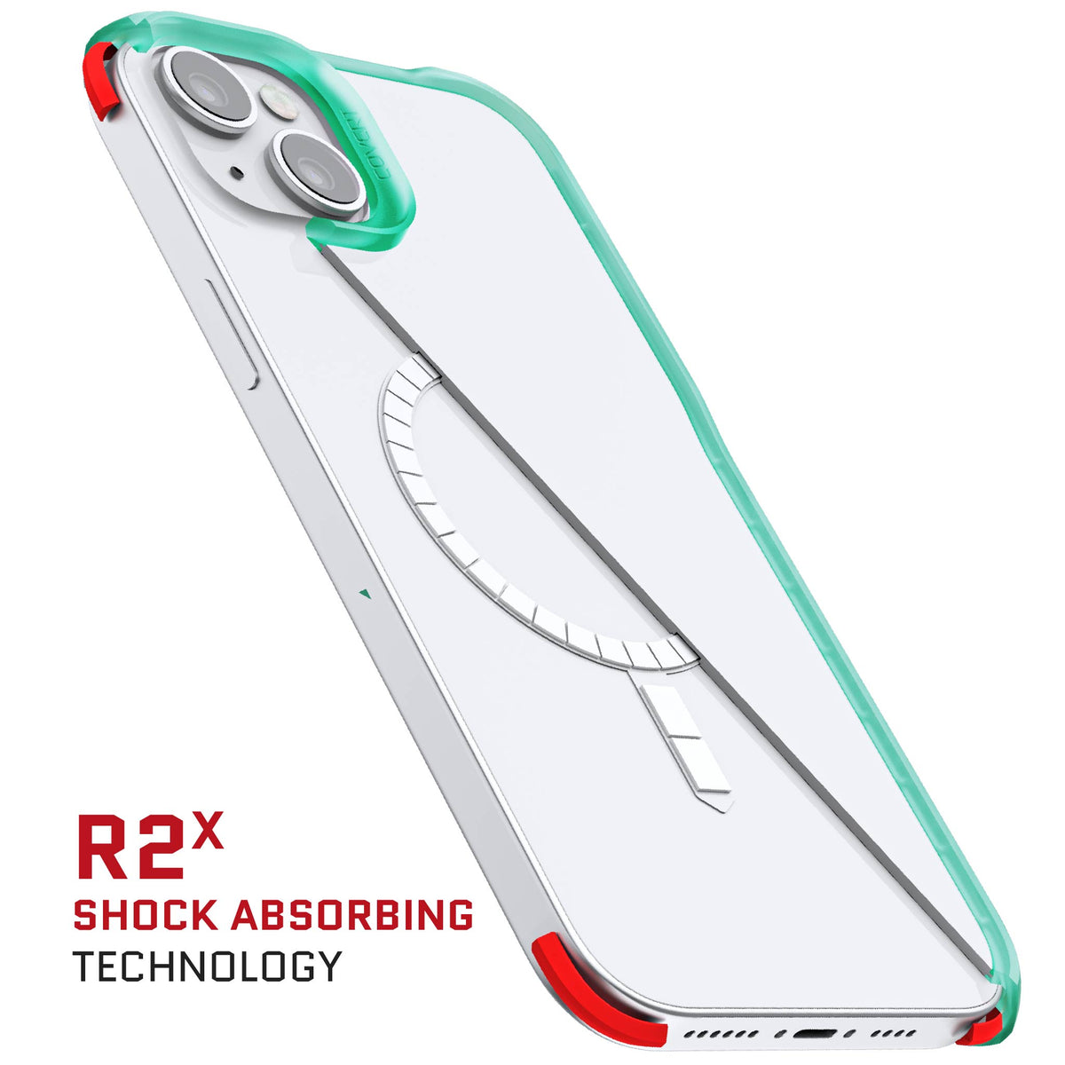 Teal Apple iPhone 14 Plus Phone Case Clear MagSafe