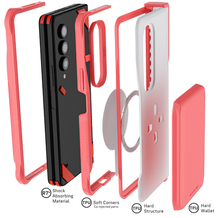 zfold4 pink card case