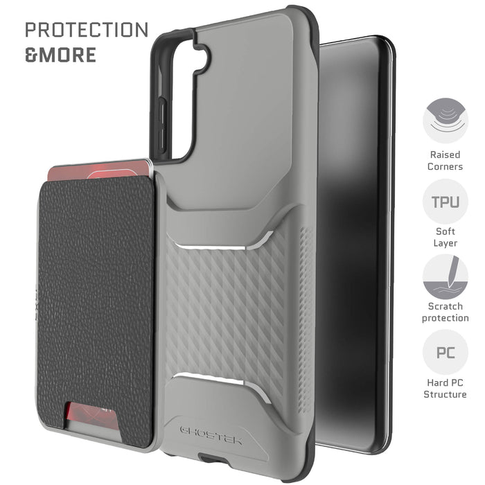 Galaxy S21 Plus Gray Wallet Case