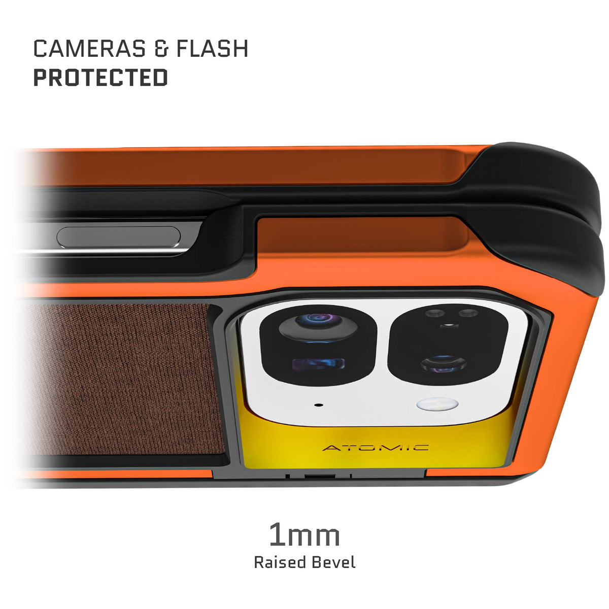 Pixel 9 Pro Fold Case Orange Fabric Kickstand