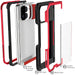 Pixel 9 Pro Fold Phone Case Red Kickstand Metal Clear