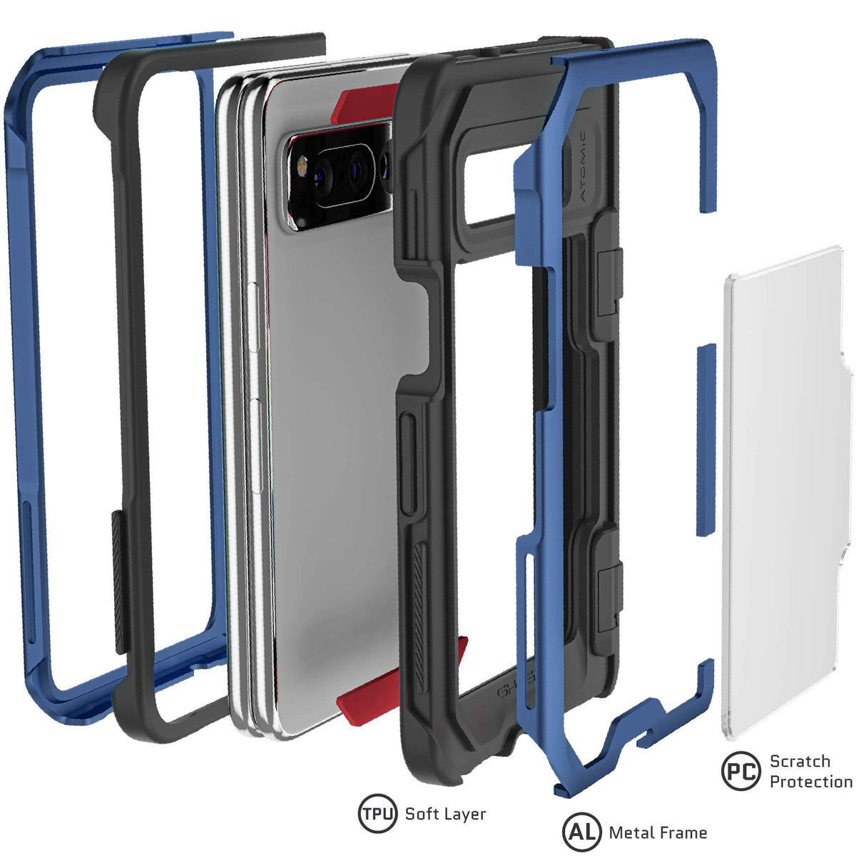 Pixel Fold Case Blue