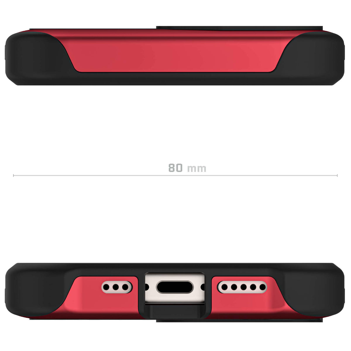 iPhone 15 Plus Clear Phone Case Red
