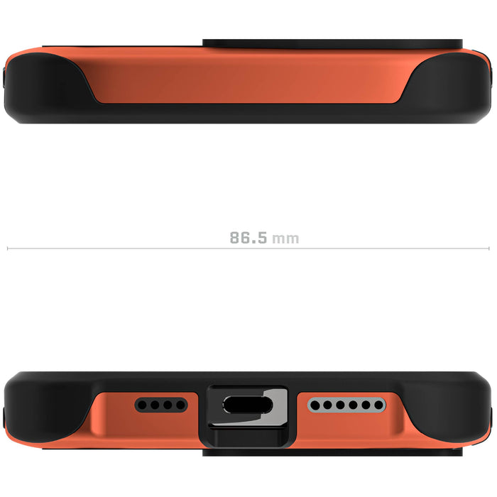 Apple iPhone 16 Pro Max Protective Phone Case MagSafe Orange Fabric Aluminum Metal Cover