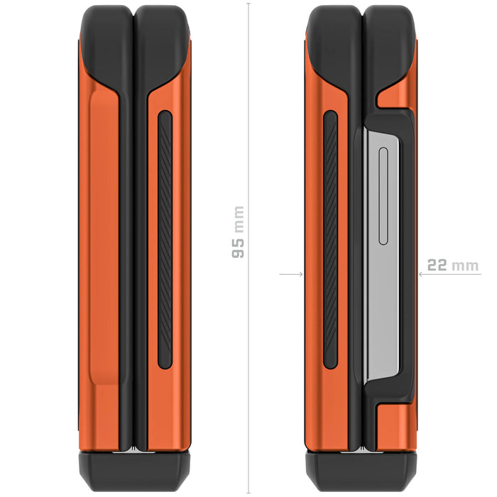 Orange Galaxy Flip 6 Case with Kickstand