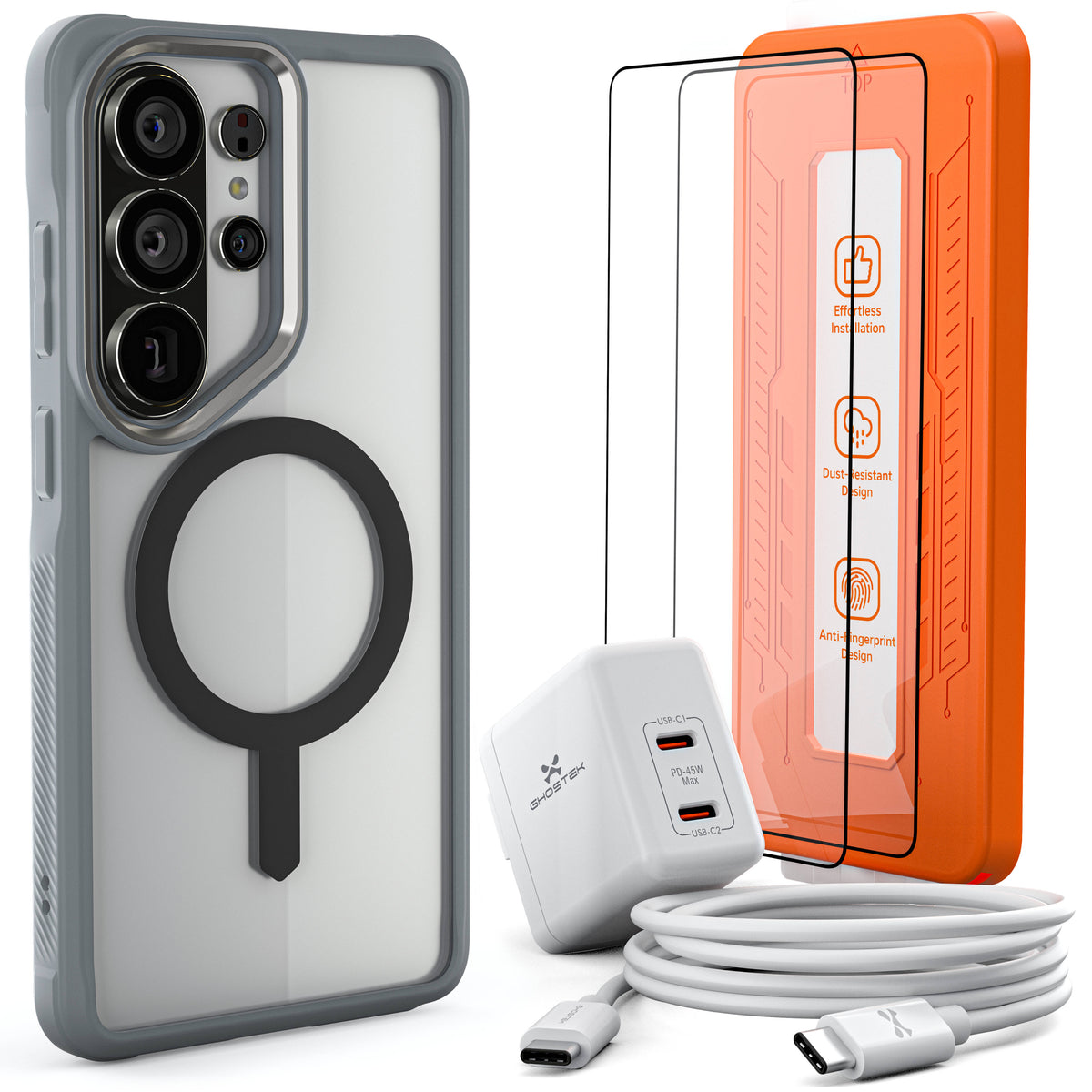 Galaxy S26 Ultra — Bundle [Case, Cable, Charger, Screen Protector]