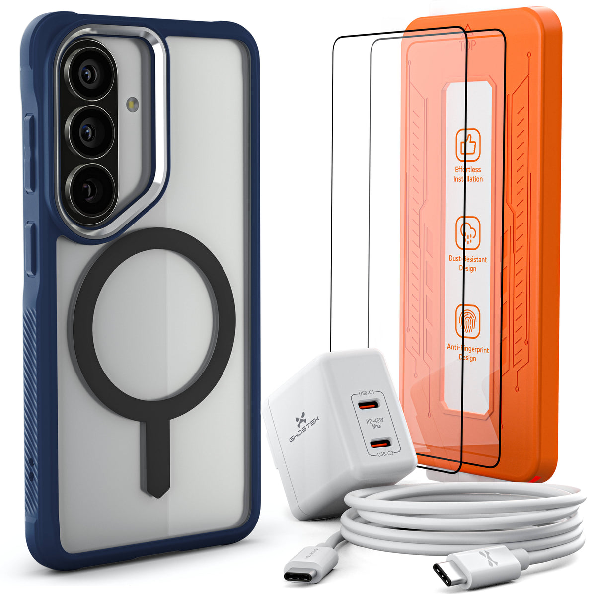 Galaxy S26 — Bundle [Case, Cable, Charger, Screen Protector]