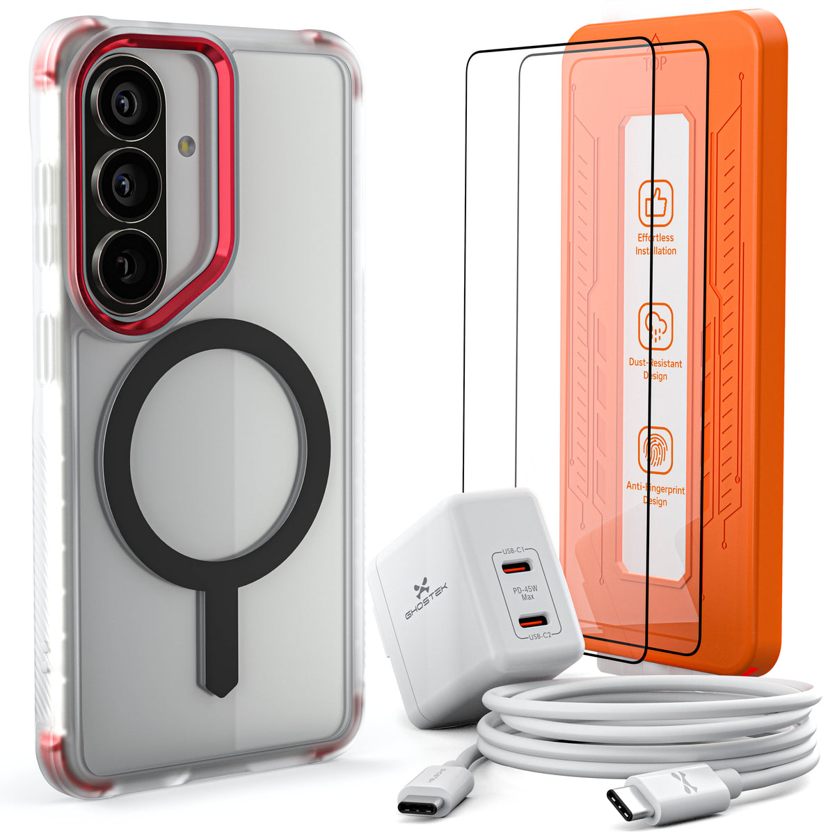 Galaxy S26 — Bundle [Case, Cable, Charger, Screen Protector]