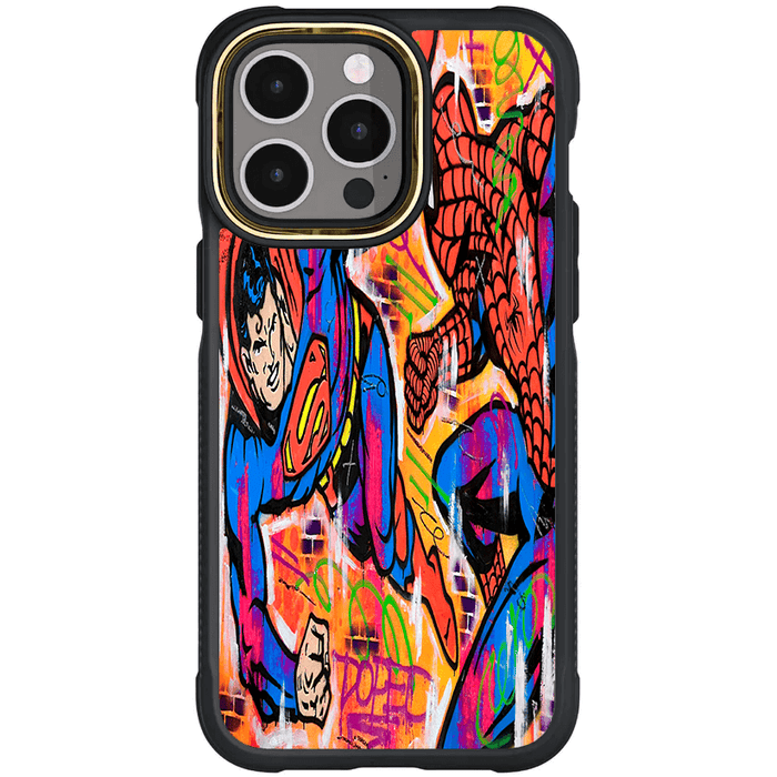 Apple iPhone 15 Pro Spiderman vs Superman - Spraypaint Case 