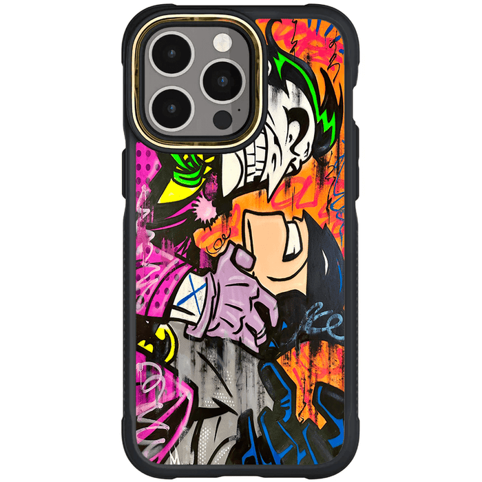 iPhone 15 Pro Max Joker vs Batman - Spraypaint Case Phone Cover