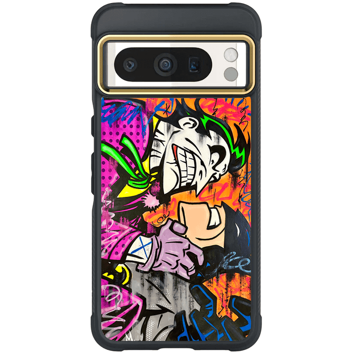 Google Pixel 8 Pro Joker vs Batman - Spraypaint Case Phone Cover