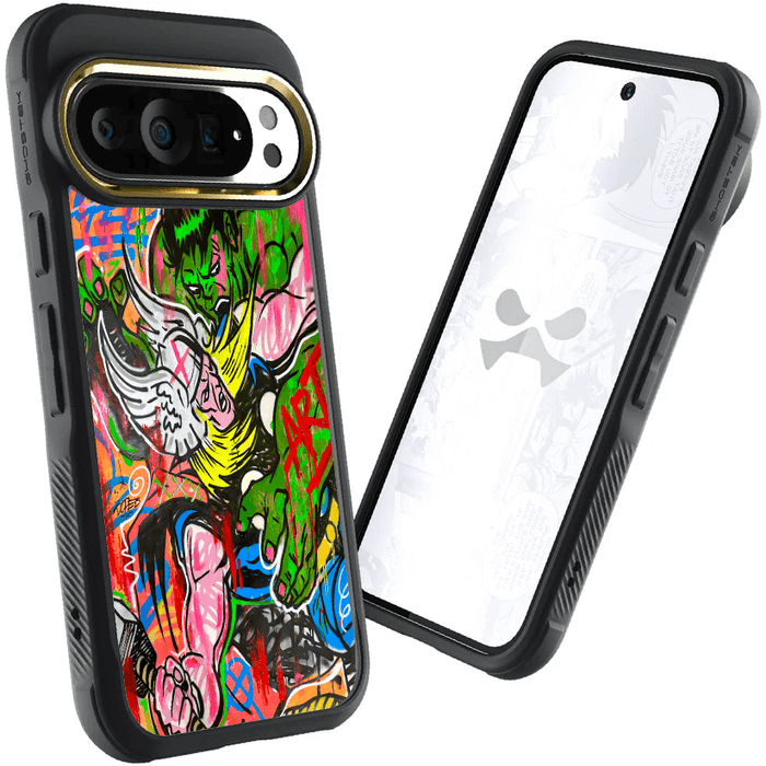 Google Pixel 9 Pro Thor vs Hulk - Spraypaint Art Case Phone Cover