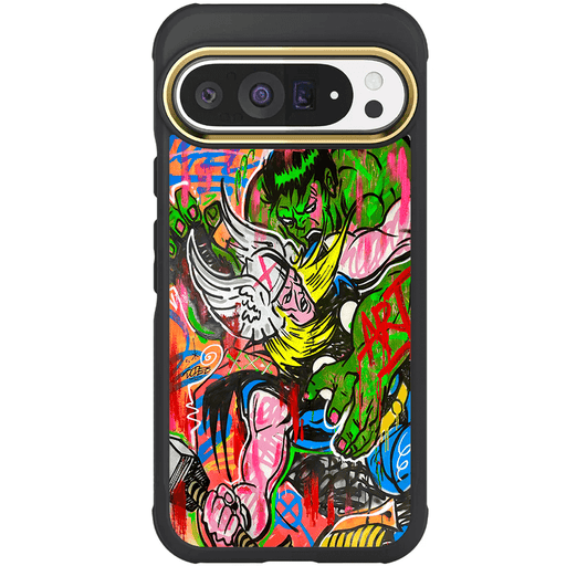 Google Pixel 9 Pro XL Thor vs Hulk - Spraypaint Art Case Phone Cover