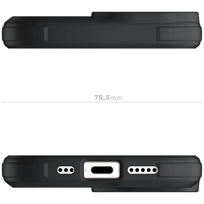 MagSafe iPhone 16 Clear Black Protective Phone Case