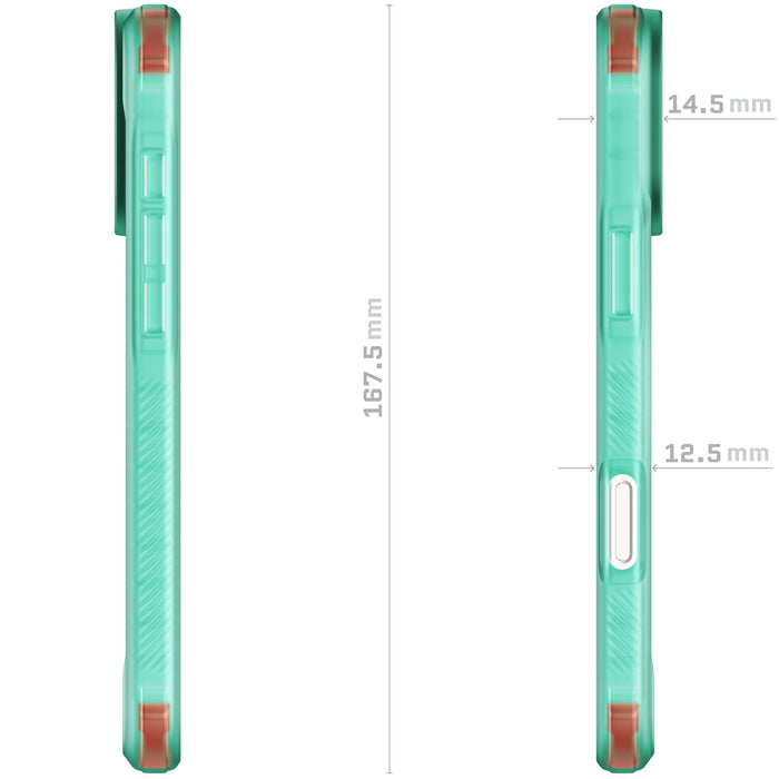 Apple iPhone 16 Plus MagSafe Clear Teal Protective Phone Case Cover Magnetic