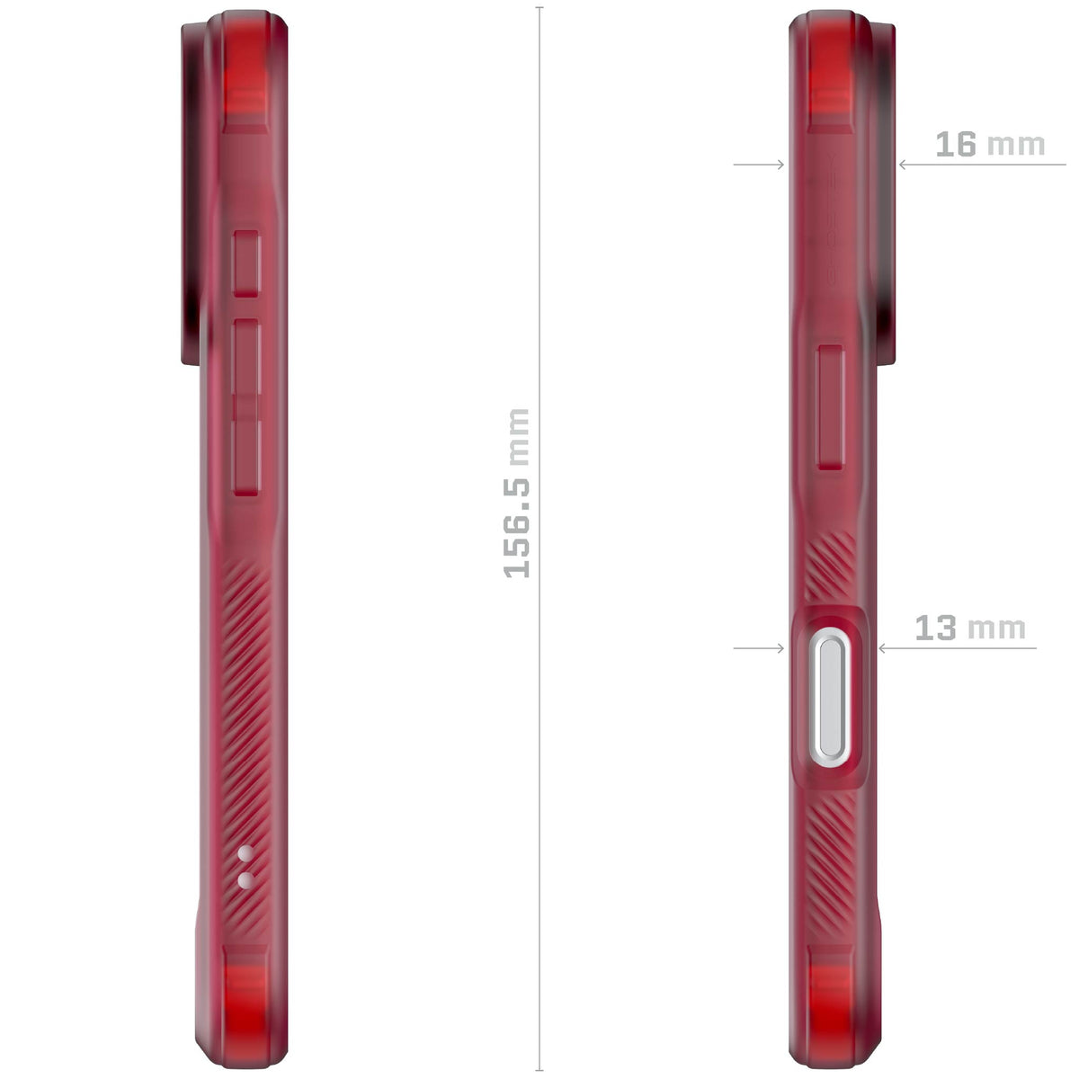 iPhone 18 Pro Case Red Clear MagSafe Protective Phone Cover Shockproof Magnetic Mag Safe Slim Thin