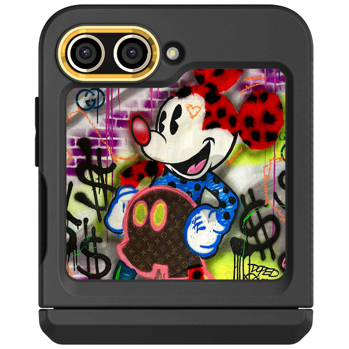 Galaxy Z Flip 5 Mickey Mouse Plush Fashion Case