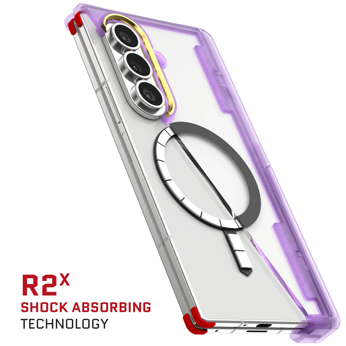 Samsung Galaxy ZFold7 Case Purple MagSafe Kickstand Magnetic