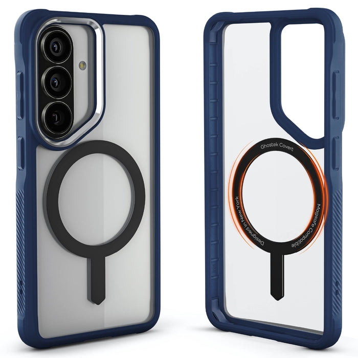 Galaxy S26 Clear Case MagSafe Protective Phone Cover Magnetic Ring Shockproof Premium Blue Matte