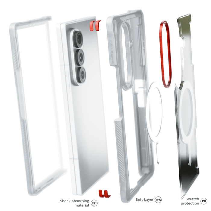 Samsung Galaxy Z Fold 7 Case Clear MagSafe Kickstand