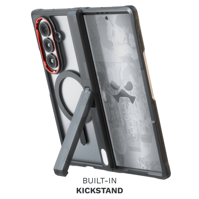 Galaxy ZFold7 Case Clear  Smoke MagSafe Kickstand Protective Phone Cover