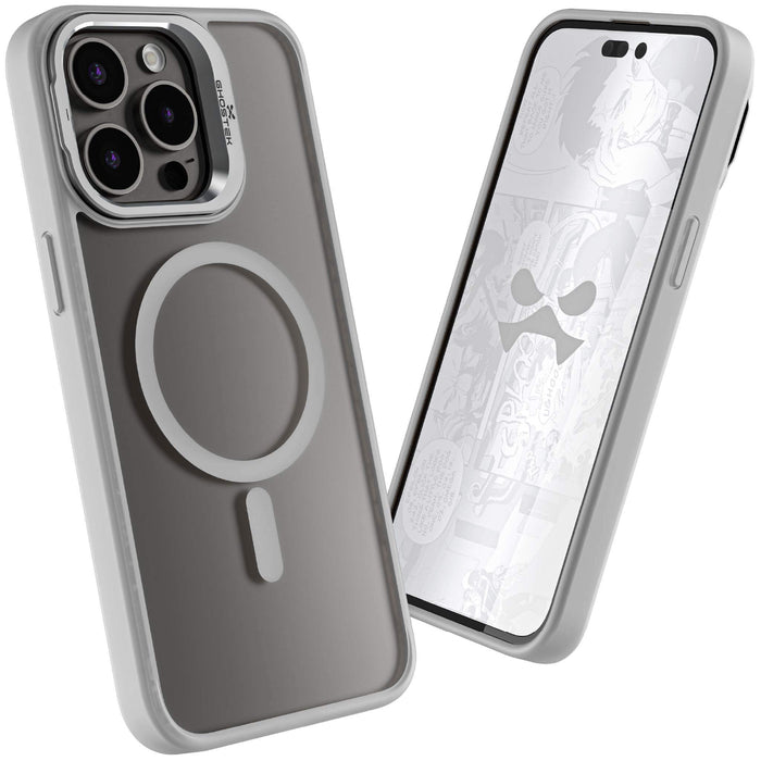 Apple iPhone 15 Pro Max Camera Kickstand Protective Phone Case White