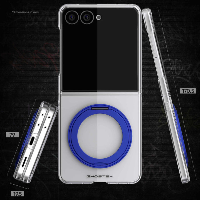 Samsung Flip 8 Case Clear Blue MagSafe Kickstand