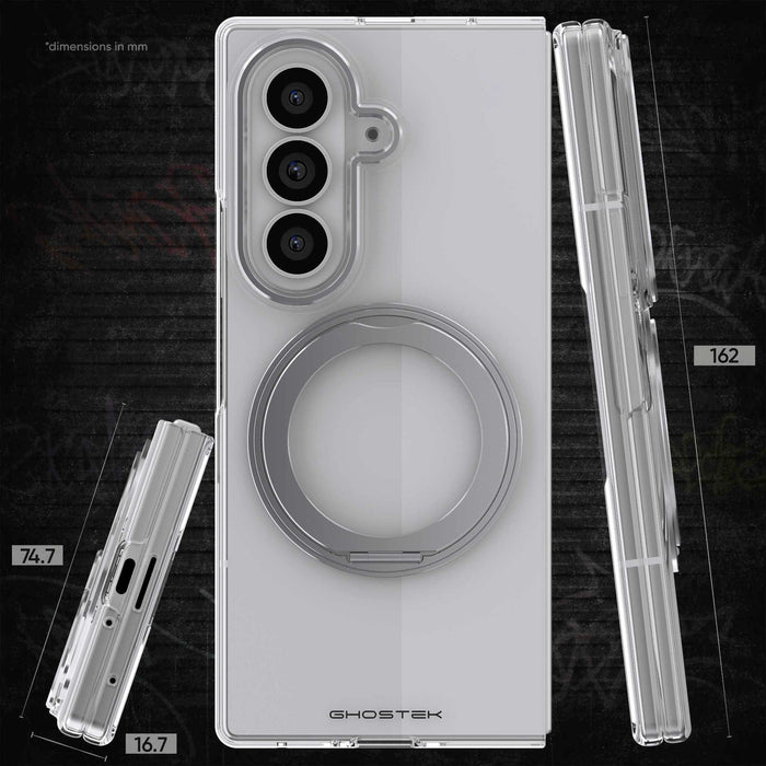 Samsung Galaxy Fold 8 Ultra Case Clear Silver MagSafe