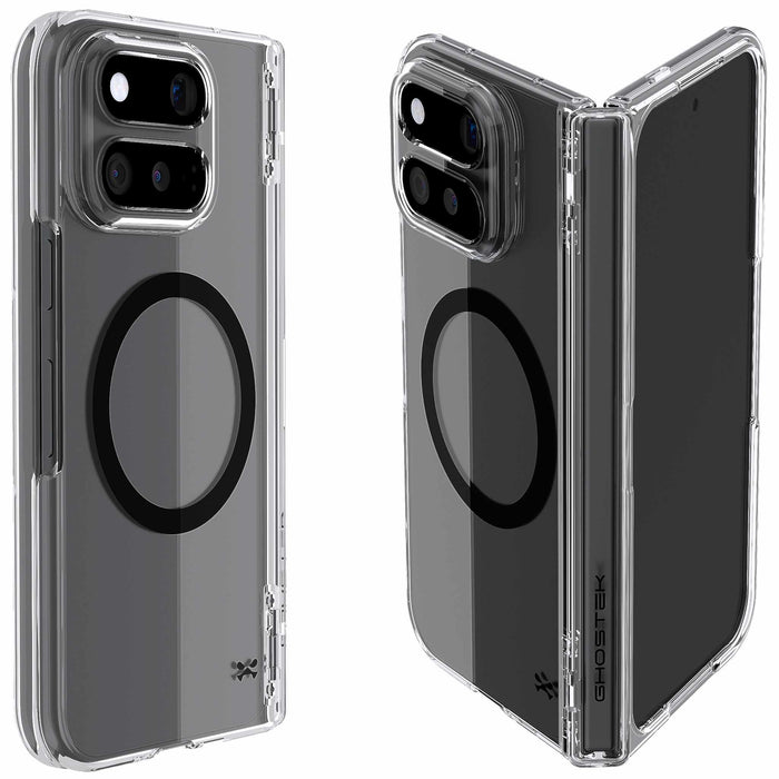 Pixel 11 Pro Fold Case Clear MagSafe Hinge Cover Black