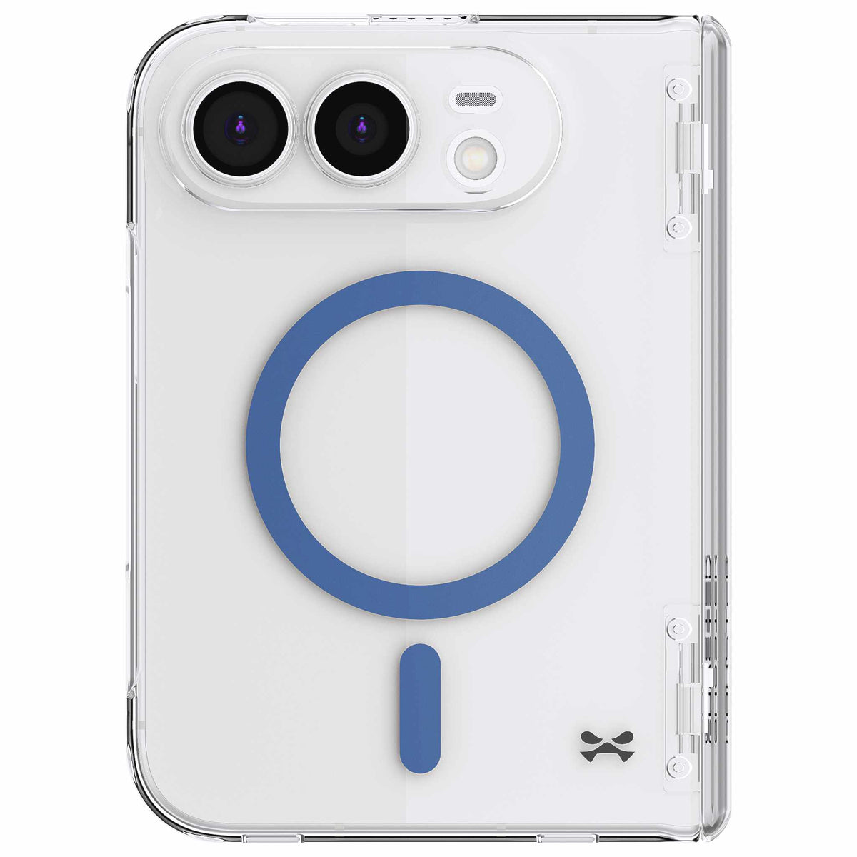 iPhone Duo Clear Case Blue MagSafe Screen Protector Hinge Cover