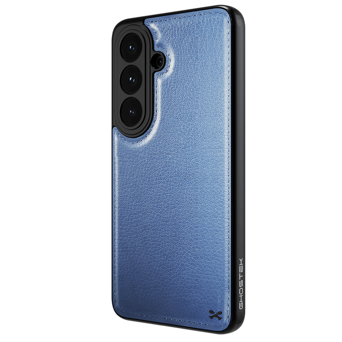 Galaxy S26 Leather Case Blue with MagSafe Magnetic 