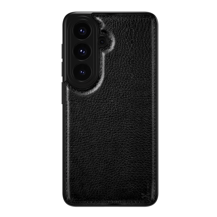 Galaxy S26 Leather Case Black with MagSafe Magnetic 