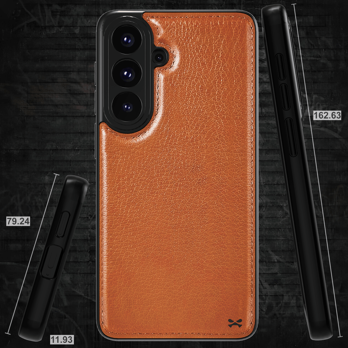 Samsung S26 Plus Leather Case Brown with MagSafe Magnetic 