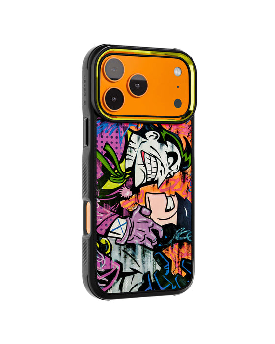 iPhone 17 Pro Max Joker vs Batman - Spraypaint Case Phone Cover