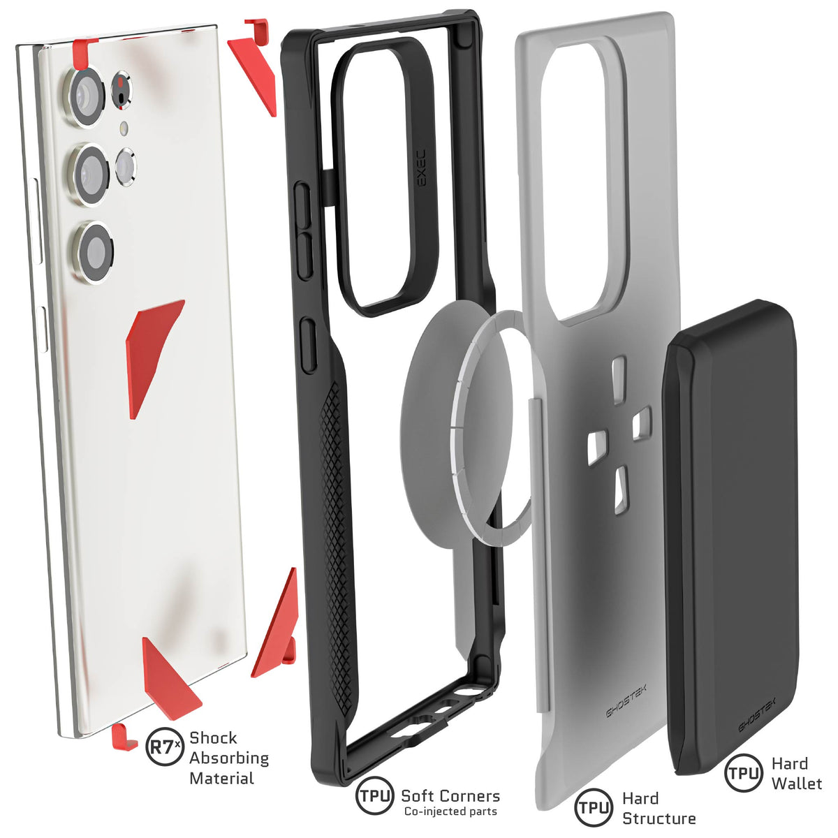 S23 Ultra Magnetic Wallet Case